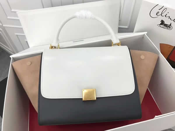 Replica Celine Swing Bag Trapeze Leather Shoulder Bags Color Matching